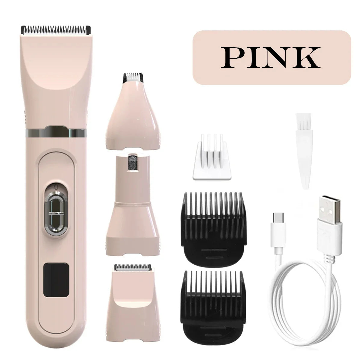 Tondeuse professionnelle pour animaux de compagnie - Kit électrique 4 en 1