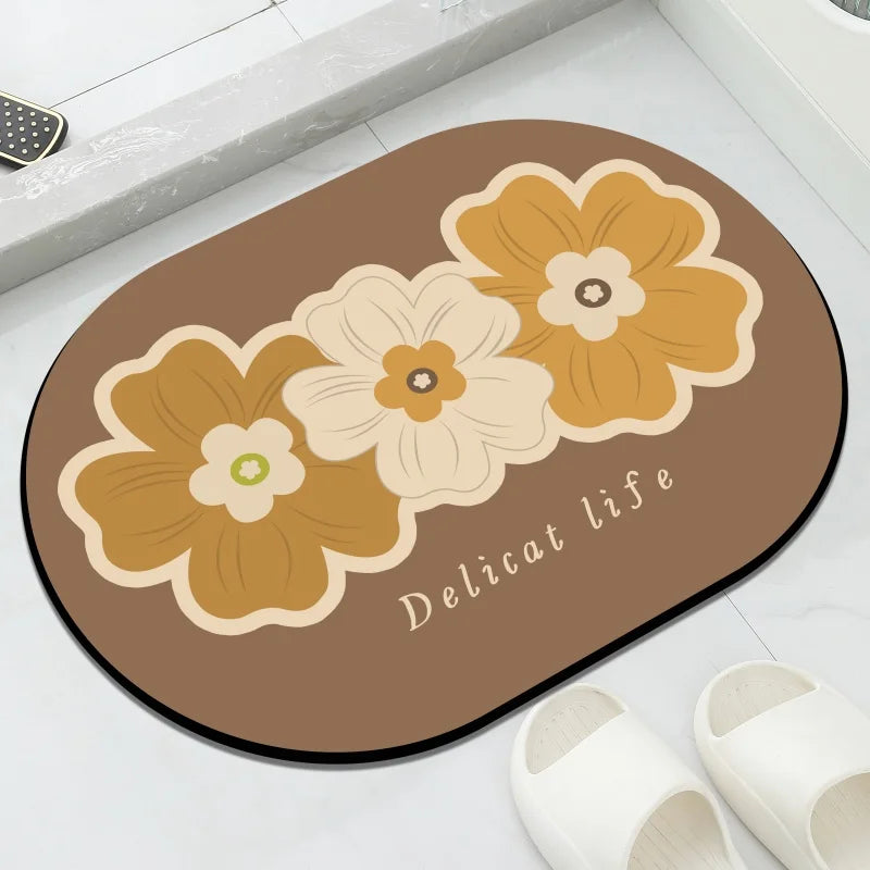 Petit tapis de terre de diatomées Daisy - Lavable à la main et multi-usages