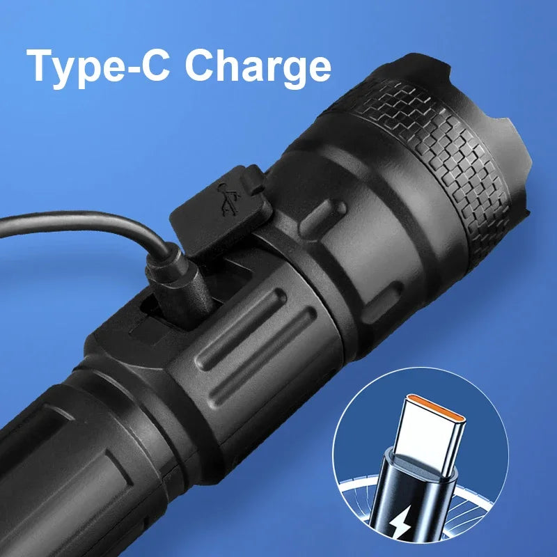 Emergency LED Flashlight - Multi-Function Camping Torch