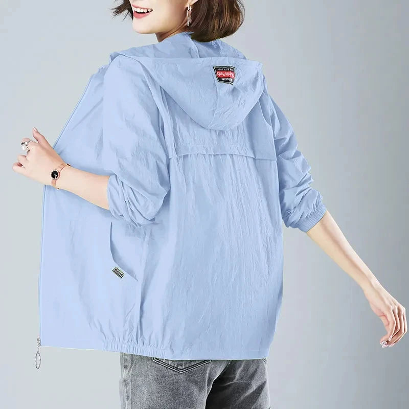 Sun Protection Jacket for Women - Hooded Summer Coat