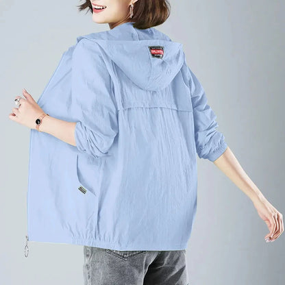 Sun Protection Jacket for Women - Hooded Summer Coat - Bascora