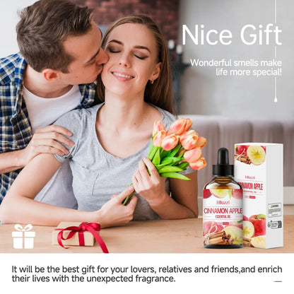Cinnamon Apple Essential Oil - Sweet Spiced Aromatherapy Oil - Bascora