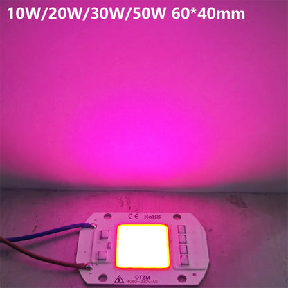 COB LED Grow Light Chip - AC220V Full Spectrum No Driver Needed - Bascora