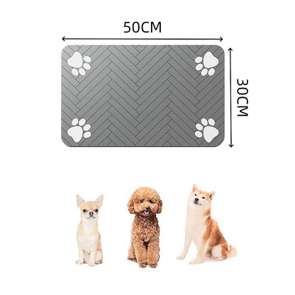 Diatomaceous Earth Pet Feeding Mat - Fast-Drying Splash-Proof - Bascora