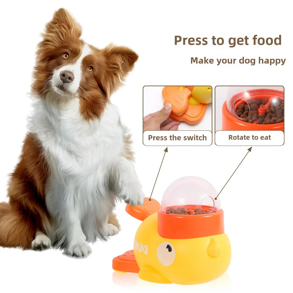 Pet Snack Feeder - Cartoon Duck Design Training Dispenser