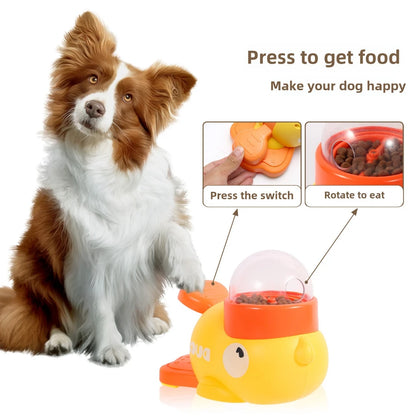 Pet Snack Feeder - Cartoon Duck Design Training Dispenser - Bascora
