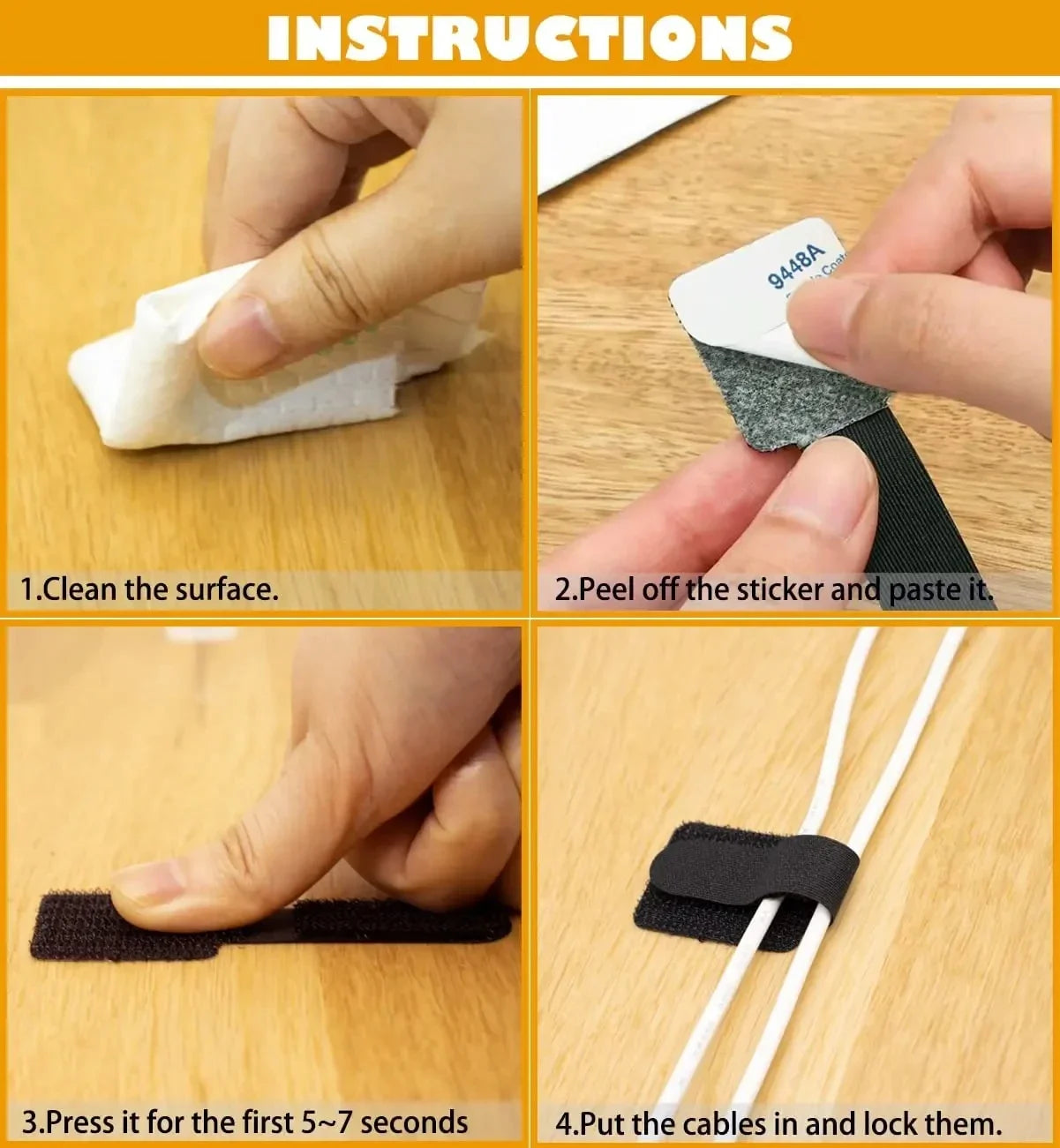 Bridas organizadoras de cables: bridas de nailon desmontables para la gestión de cables