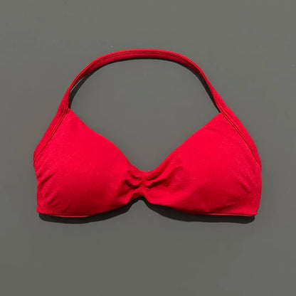 Impact Strappy Sports Bra - High Support Halter Workout Top - Bascora