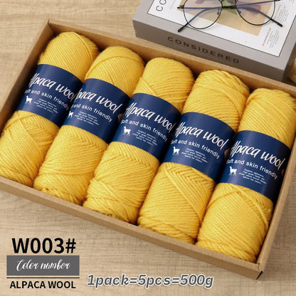 500g Coarse Hand-Weaving Alpaca Wool Yarn