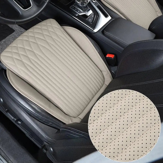 Luxury Leather Car Seat Cushion - 54cm Universal