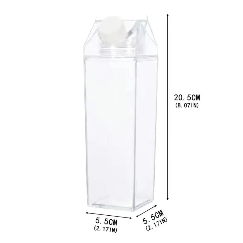 Bouteille d'eau en carton de lait - Gobelet portable transparent