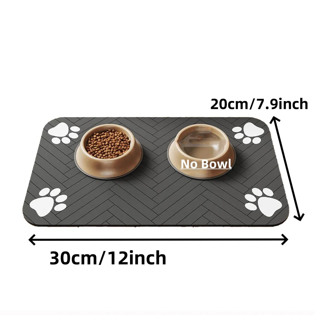 Tapis d'alimentation pour animaux de compagnie - Set de table absorbant et imperméable pour gamelles de nourriture et d'eau