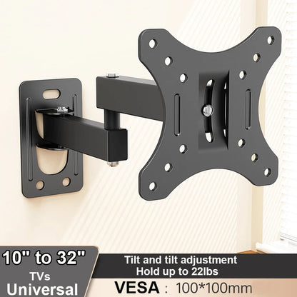 Full Motion TV Wall Mount - Articulating Bracket 10-32 Inch - Bascora