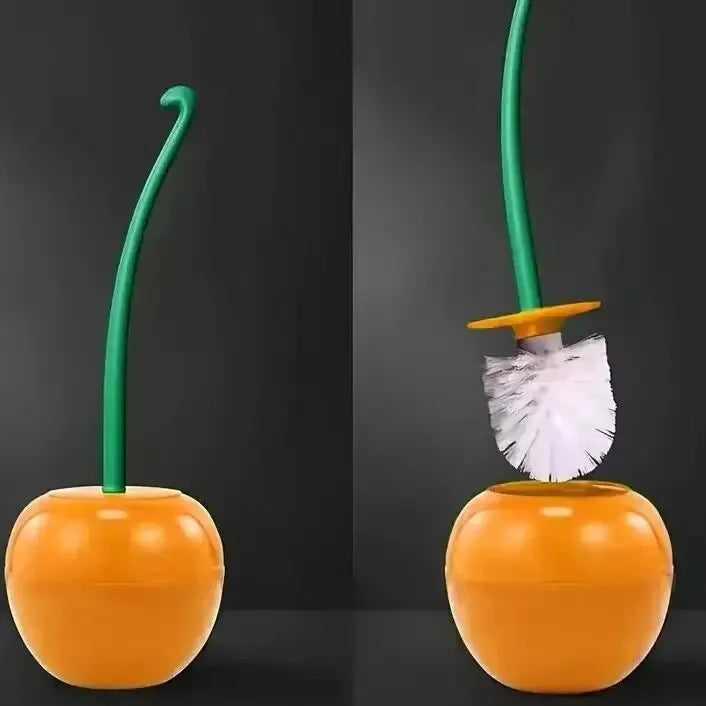 Cherry Shape Toilet Brush Set - Creative Bathroom Accessories