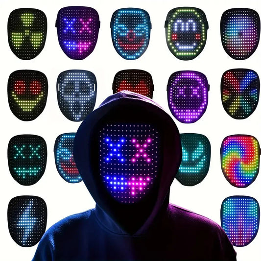 LED Mask with Gesture Sensing - Transforming Halloween Mask