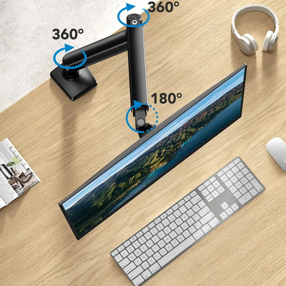 Universal Single Monitor Bracket - 14-32 Inch Desk Mount