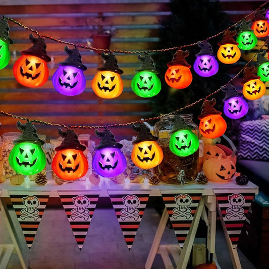 Pumpkin String Lights - RGB LED Indoor Outdoor Decoration