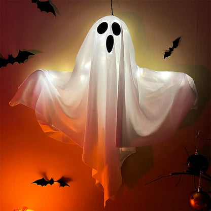 Halloween Ghost LED Light - Hanging Horror Prop Decoration - Bascora