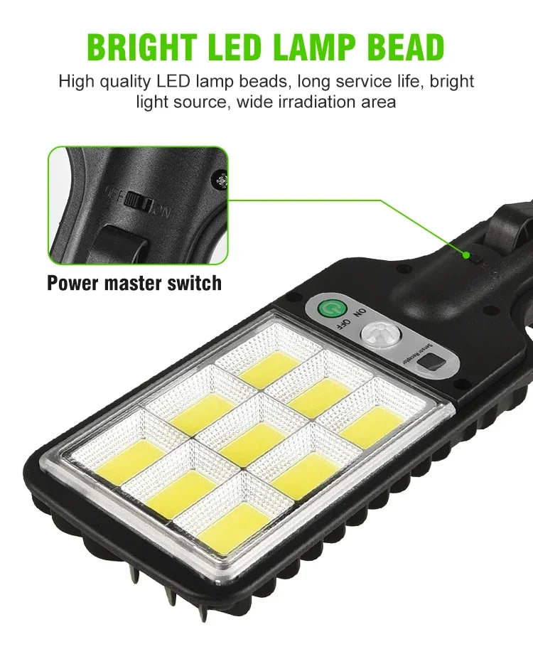 LED Solar Outdoor Remote Control Wall Lamp