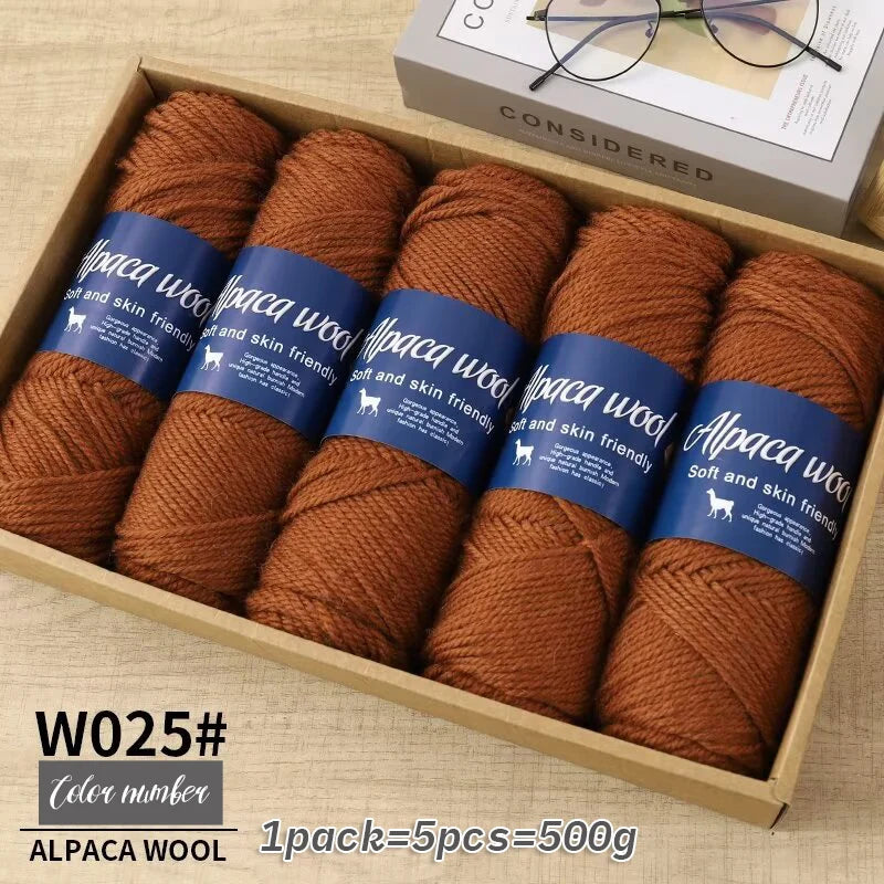 500g Coarse Hand-Weaving Alpaca Wool Yarn