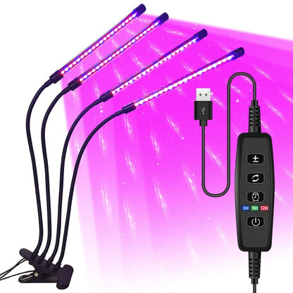 USB 5V LED Grow Light Bulb - Full Spectrum 10W-40W Phyto Lamp - Bascora