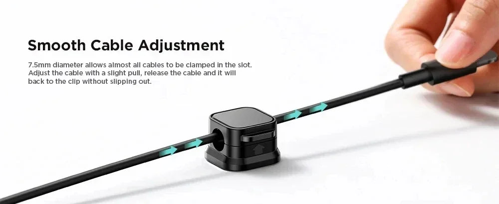 Magnetic Cable Clip & Cord Organiser - Workspace Management Solution