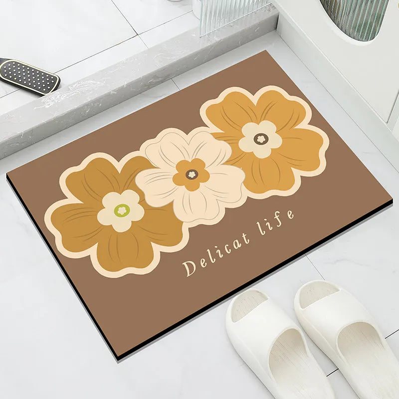 Petit tapis de terre de diatomées Daisy - Lavable à la main et multi-usages