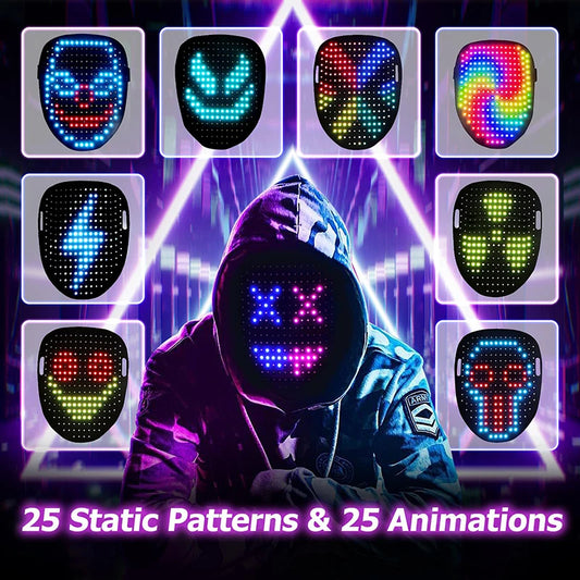 LED Mask with Gesture Sensing - Transforming Halloween Mask
