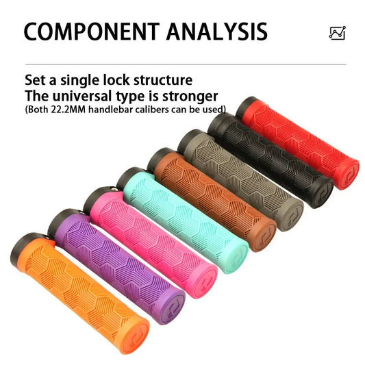 Rubber Bicycle Grips - Ergonomic MTB Handlebar Grips