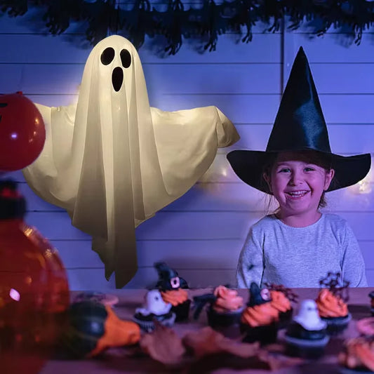 Halloween Ghost LED Light - Hanging Horror Prop Decoration