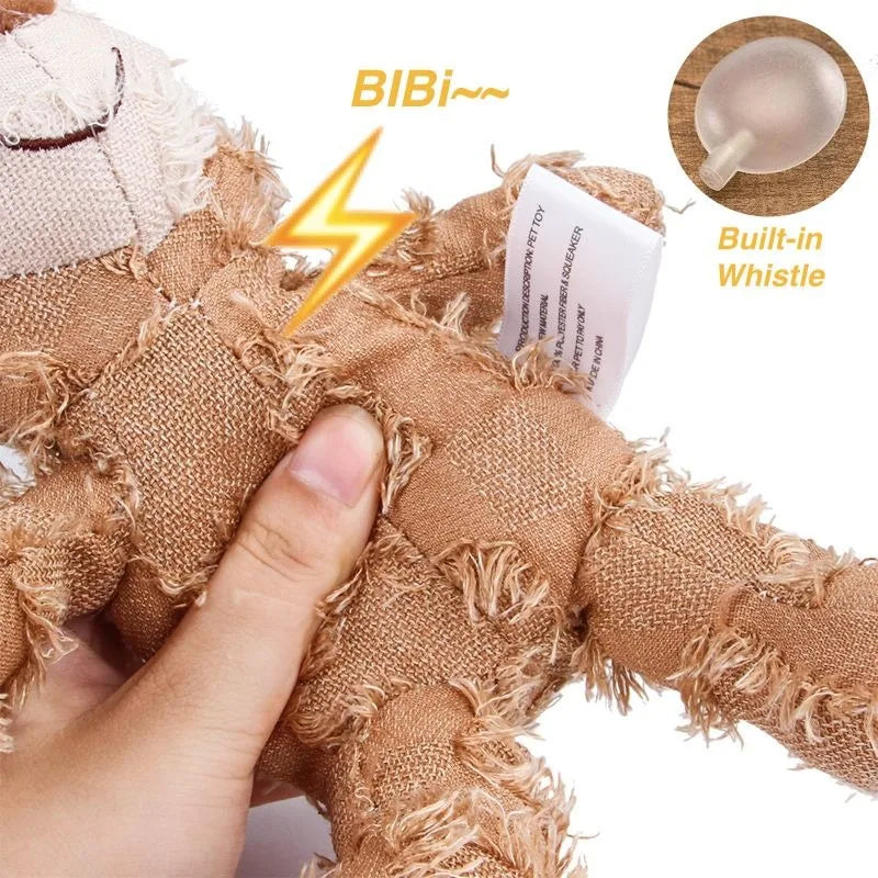 Jouet sonore en peluche pour chien - Jouet interactif en peluche pour chien