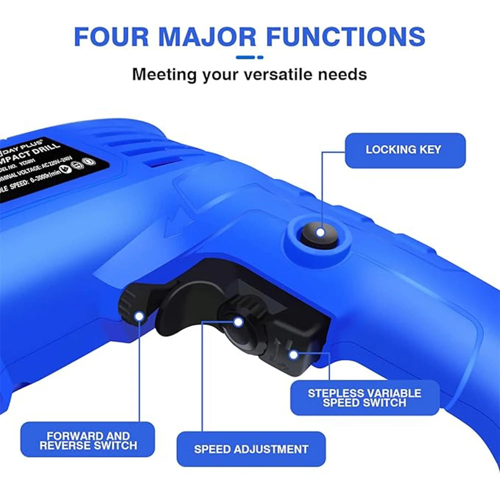 Hammer Drill 240V - 850W Corded Electric Impact Drill