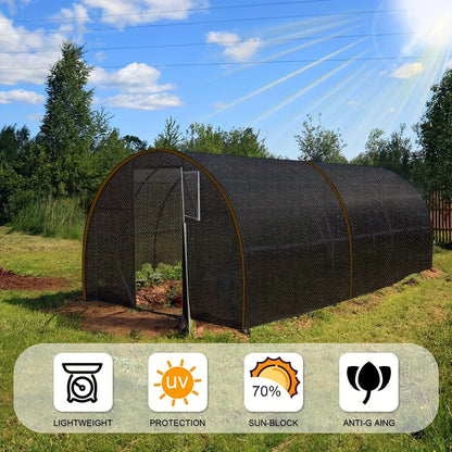 Black Shade Cloth Sunblock Mesh - Taped Edge with Grommets - Bascora