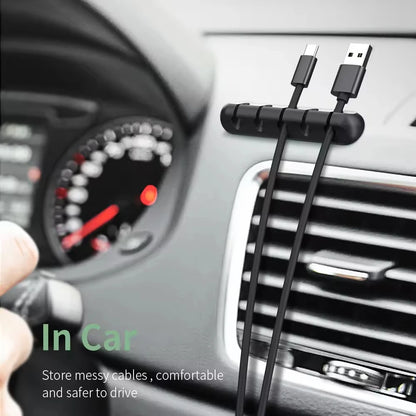 USB Cable Organiser & Wire Management Clips - Bascora