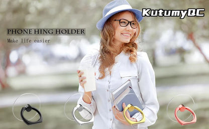 Cell Phone Ring Holder Stand - 360 Rotation, Clear - Bascora