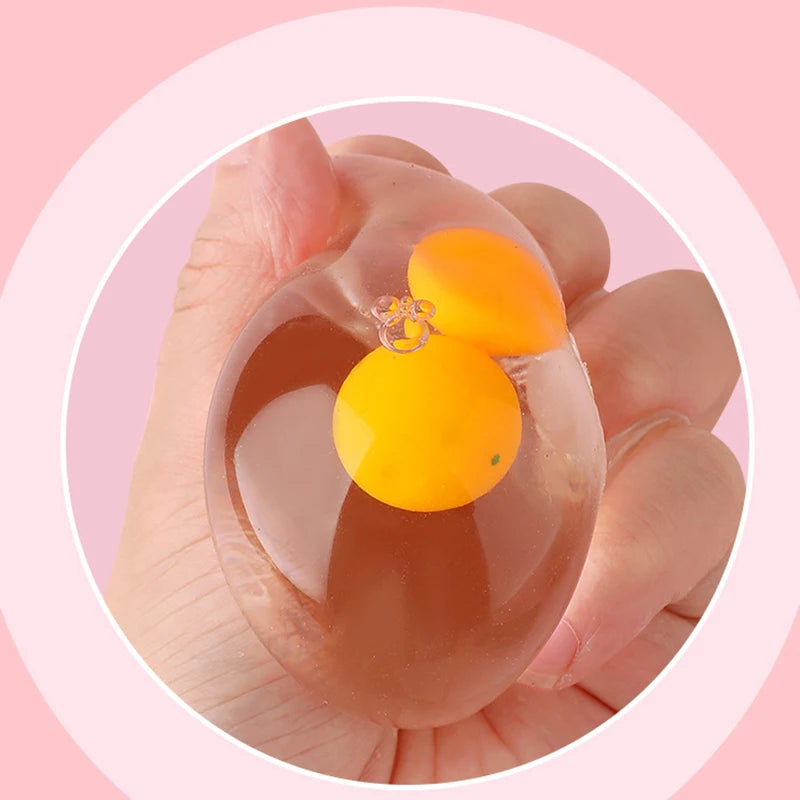 Balle anti-stress en forme d'œuf éclaboussé - Jouet anti-stress amusant et original
