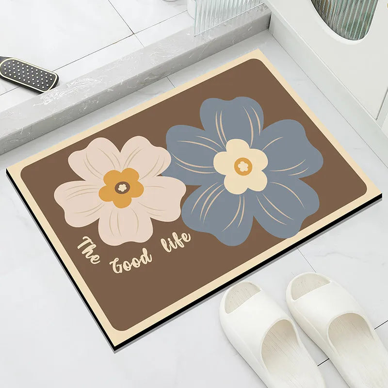 Petit tapis de terre de diatomées Daisy - Lavable à la main et multi-usages