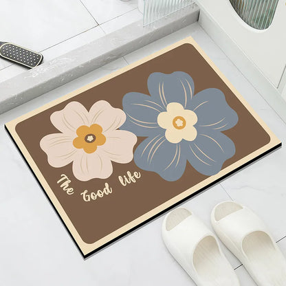 Small Daisy Diatomaceous Earth Mat - Hand Washable Multi-Use - Bascora