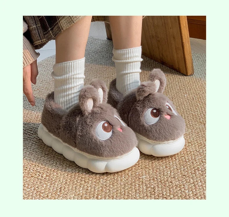 Women's Cotton Slippers - Warm Winter Indoor Shoes