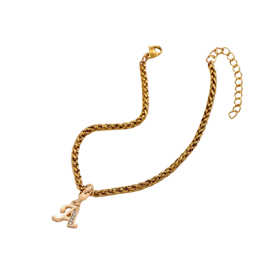 Savaé Design Initial Charm Bracelet in Gold and Silver