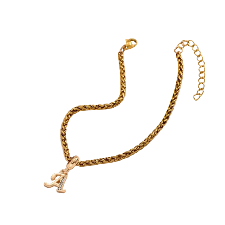 Savaé Design Initial Charm Bracelet in Gold and Silver