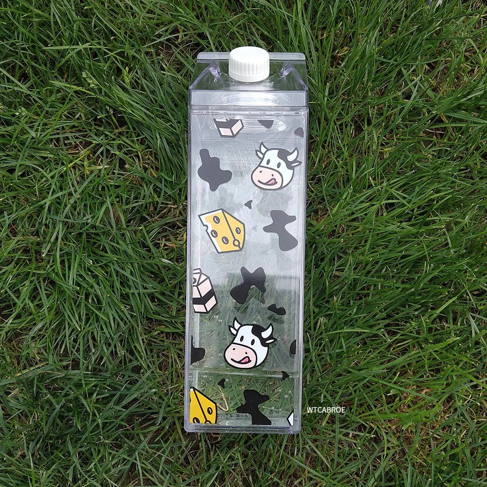 Bouteille d'eau en carton de lait - Gobelet portable transparent