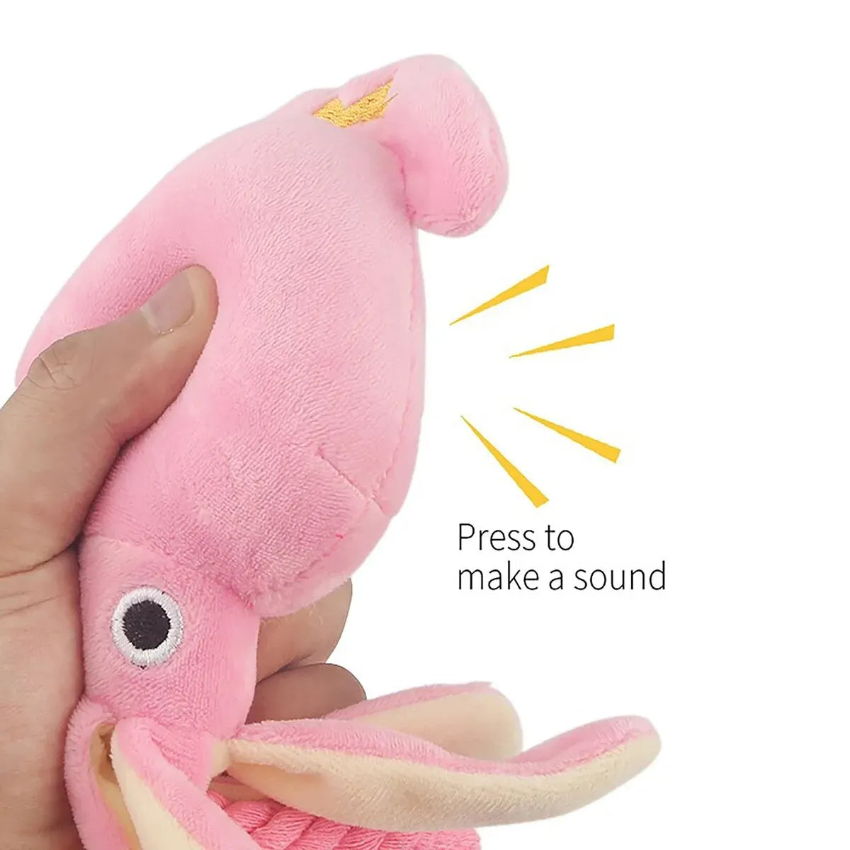 Jouet en peluche pieuvre pour animaux de compagnie – Jouet interactif résistant aux morsures pour chiens et chats