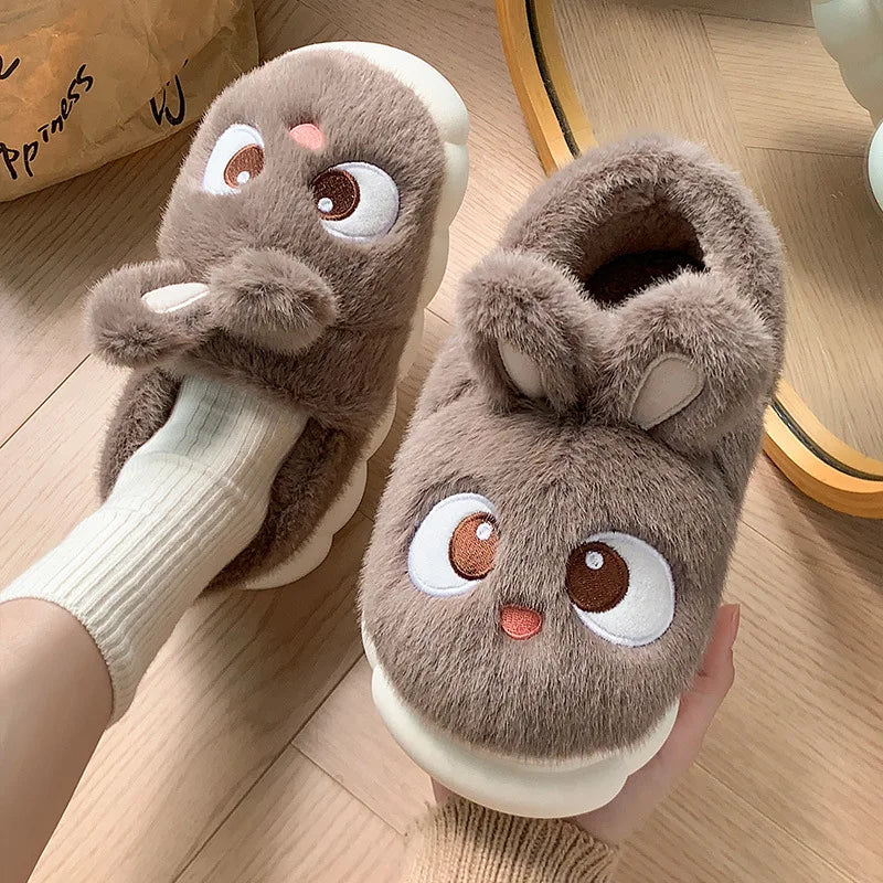 Women's Cotton Slippers - Warm Winter Indoor Shoes