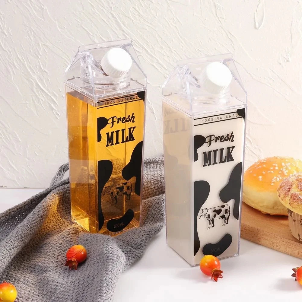 Bouteille d'eau en carton de lait - Gobelet portable transparent