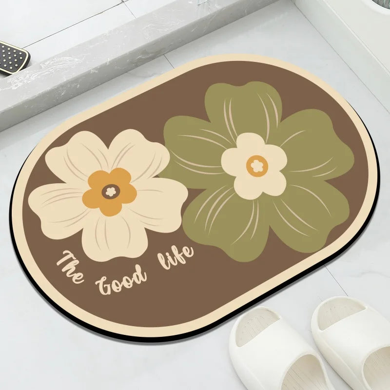 Petit tapis de terre de diatomées Daisy - Lavable à la main et multi-usages