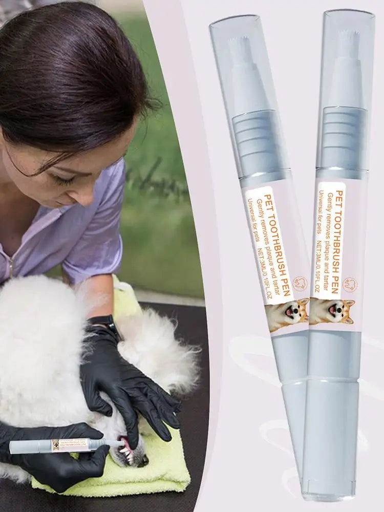 Stylo de nettoyage dentaire pour animaux de compagnie – Haleine fraîche et blanchiment des dents pour chiens et chats