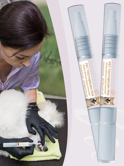 Pet Teeth Cleaning Pen - Fresh Breath & Tooth Whitening for Dogs & Cats - Bascora