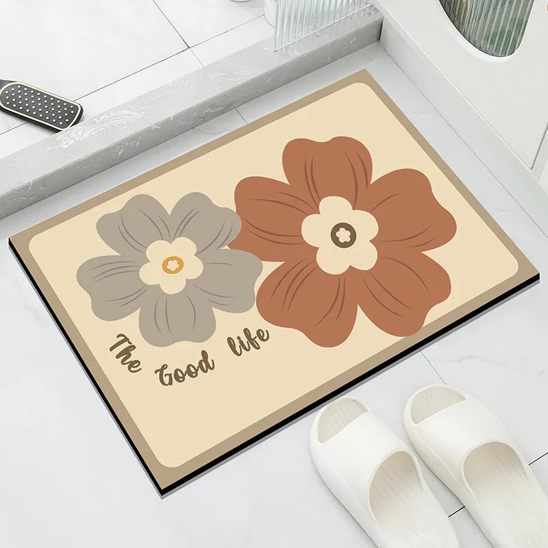 Petit tapis de terre de diatomées Daisy - Lavable à la main et multi-usages