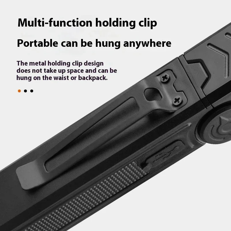 Magnetic COB LED Work Light - USB Rechargeable Waterproof Flashlight